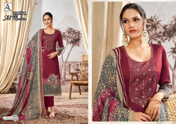 Alok Al Madina Jam Satin Designer Dress Material Collection